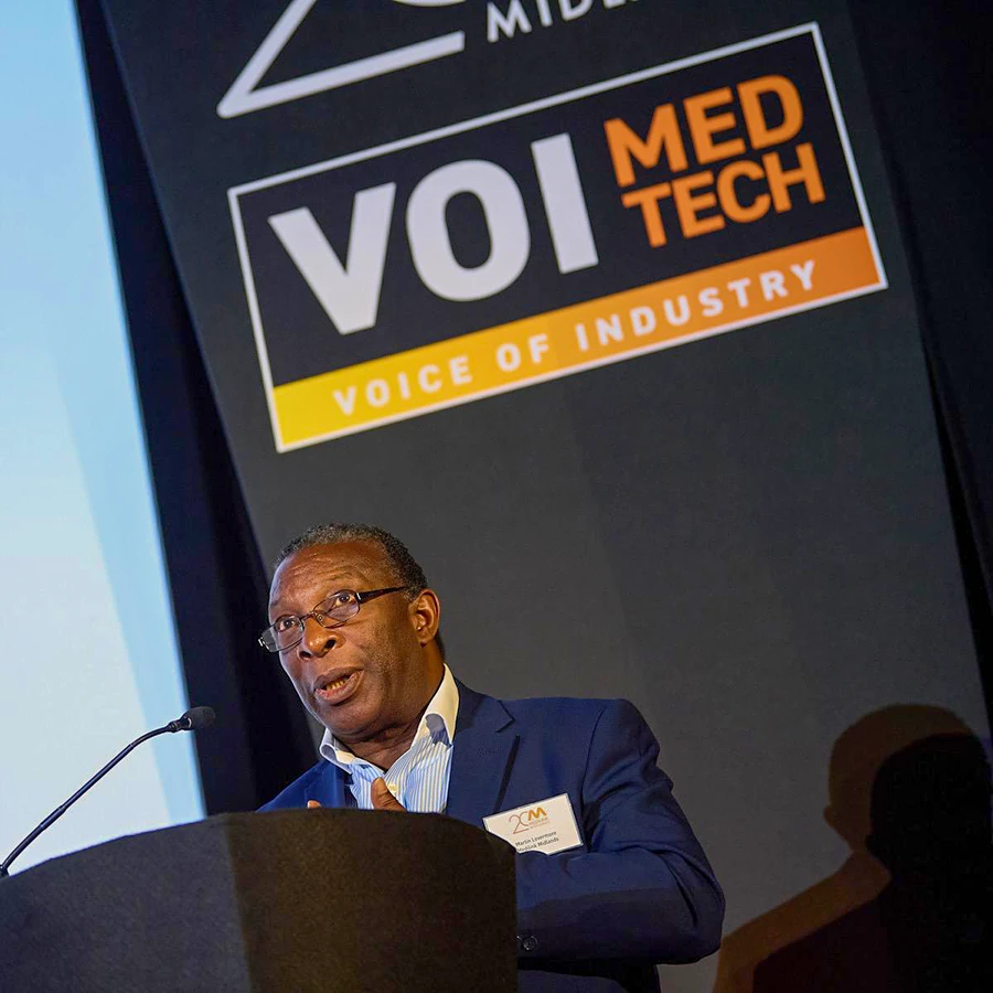 Industry speaker presenting at VOI MedTech conference